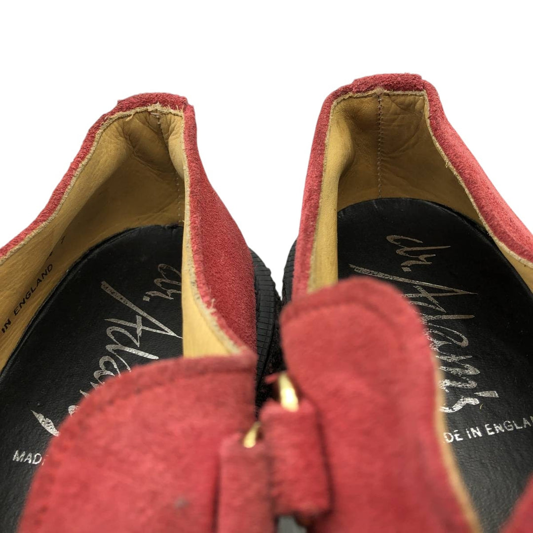 Dr. Adams platform U-tip shoes, made in England, size 7 Men's 25.5cm unclear red type Vintage Second Hand