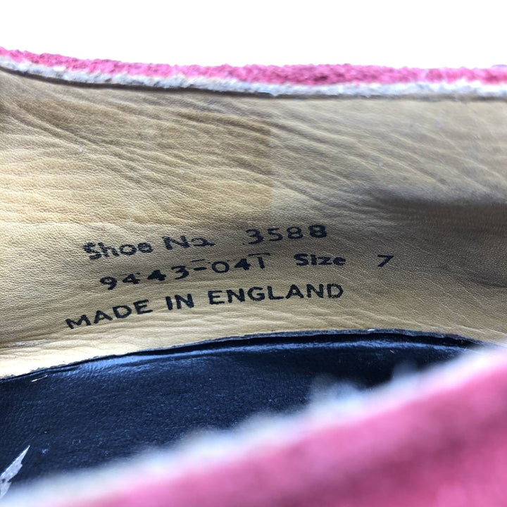 Dr. Adams platform U-tip shoes, made in England, size 7 Men's 25.5cm unclear red type Vintage Second Hand