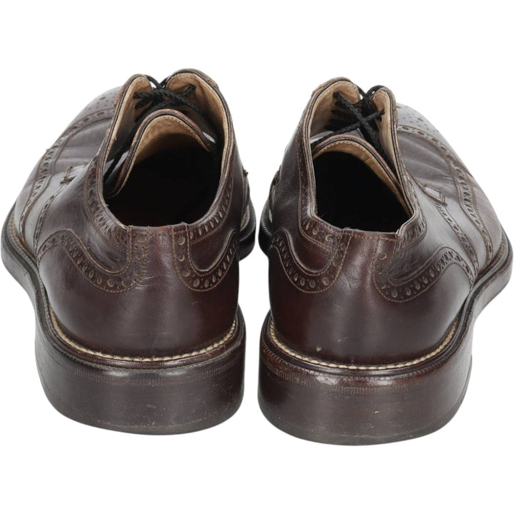 Ermenegildo Zegna square-toe full brogue wingtip shoes, size 7 1/2 Men's 26.5cm unclear brown type Vintage Second Hand