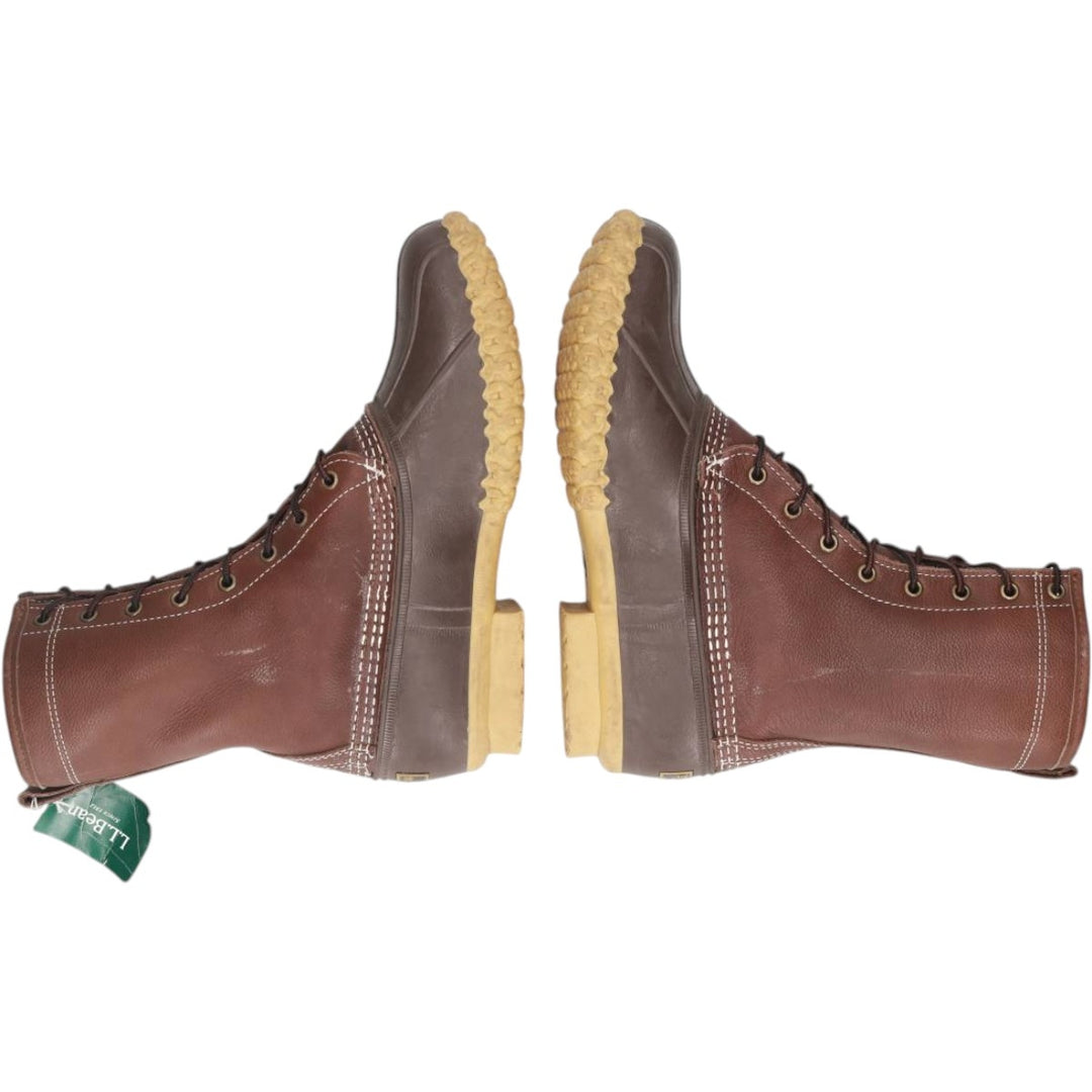 DEAD STOCK L.L.Bean 8-hole Bean Boots with Fleece Lining, Hunting Boots, Size 10M Women's 27.0cm unclear brown type Vintage Second Hand