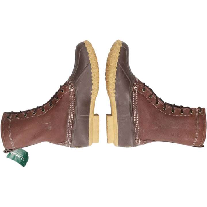 DEAD STOCK L.L.Bean 8-hole Bean Boots with Fleece Lining, Hunting Boots, Size 10M Women's 27.0cm unclear brown type Vintage Second Hand