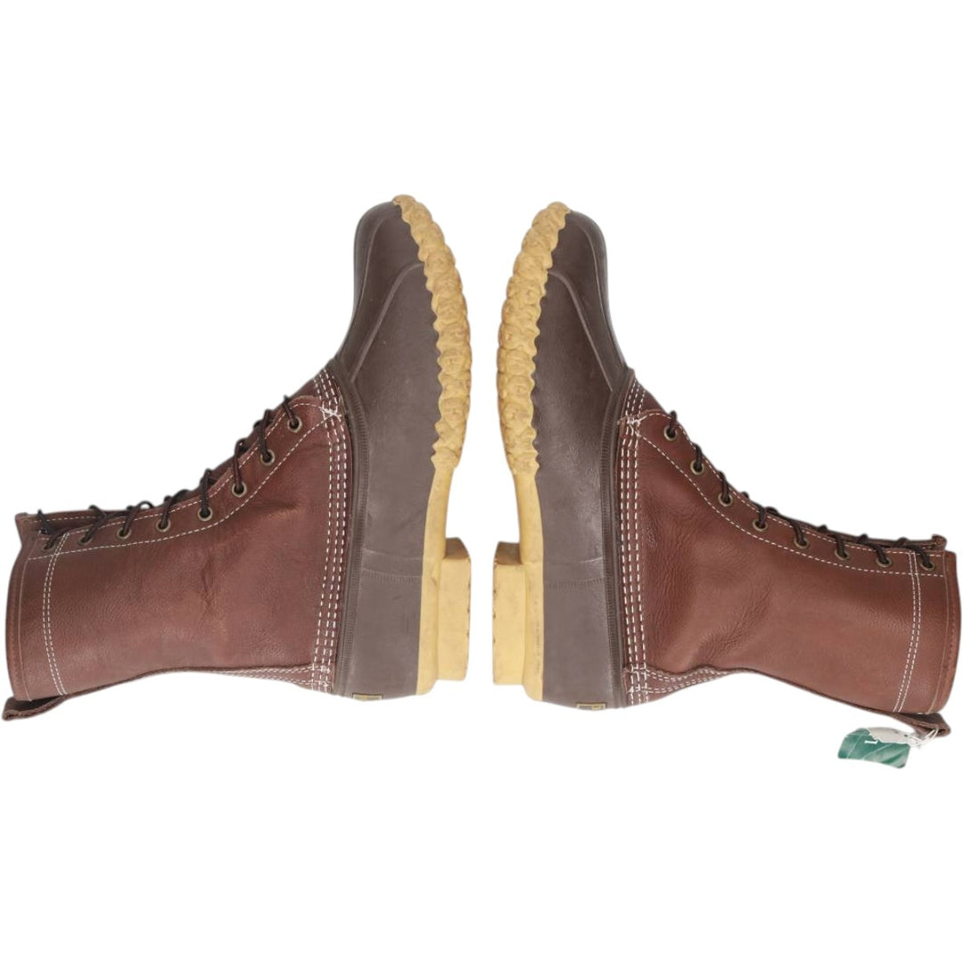 DEAD STOCK L.L.Bean 8-hole Bean Boots with Fleece Lining, Hunting Boots, Size 10M Women's 27.0cm unclear brown type Vintage Second Hand