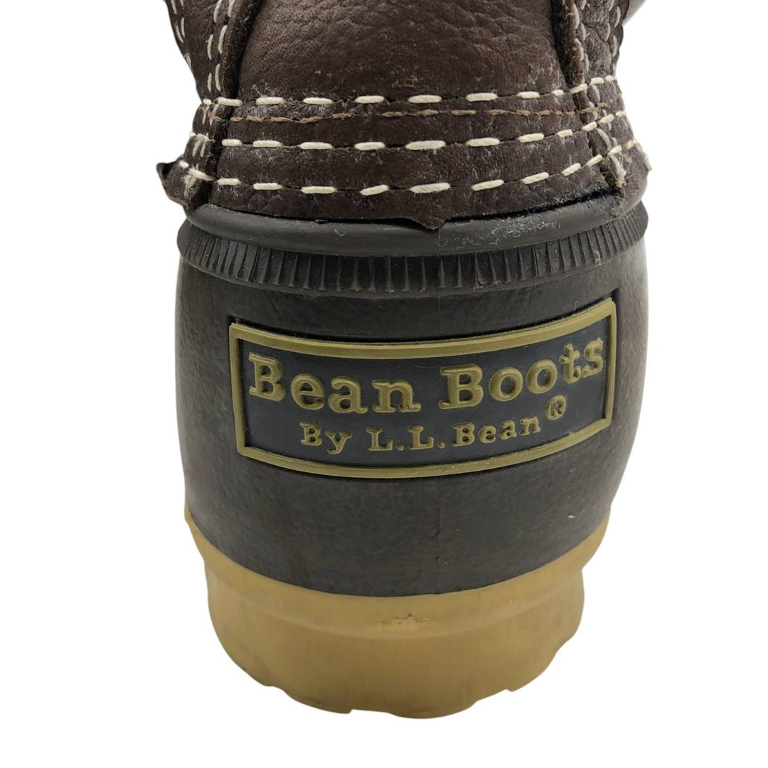 DEAD STOCK L.L.Bean 8-hole Bean Boots with Fleece Lining, Hunting Boots, Size 10M Women's 27.0cm unclear brown type Vintage Second Hand