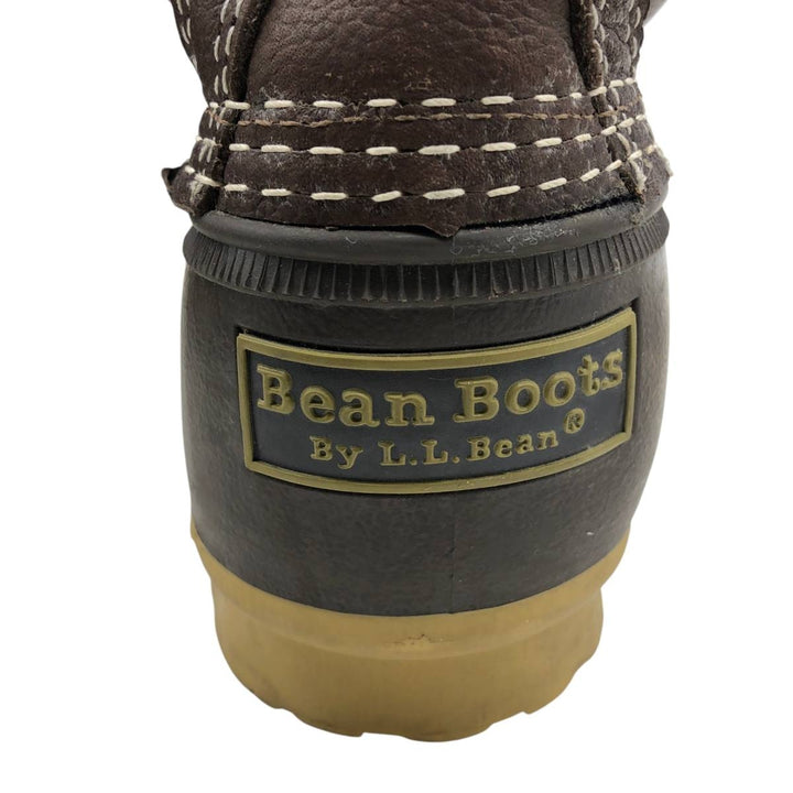 DEAD STOCK L.L.Bean 8-hole Bean Boots with Fleece Lining, Hunting Boots, Size 10M Women's 27.0cm unclear brown type Vintage Second Hand