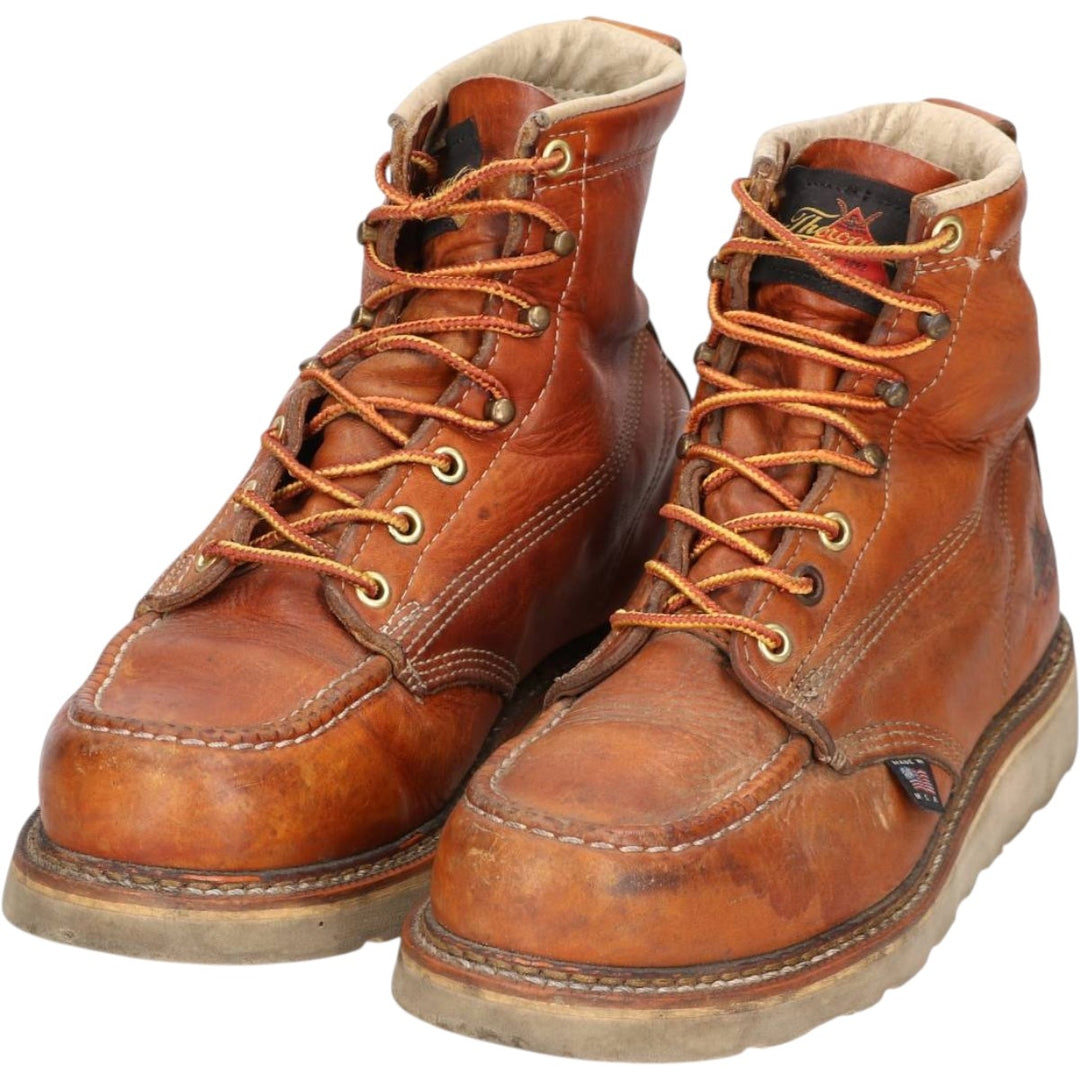 THOROGOOD U-tip work boots, made in the USA, size 7 1/2EE Men's 25.5cm unclear brown type Vintage Second Hand