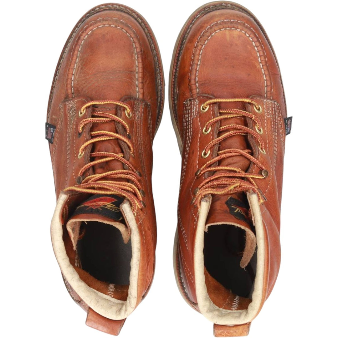 THOROGOOD U-tip work boots, made in the USA, size 7 1/2EE Men's 25.5cm unclear brown type Vintage Second Hand