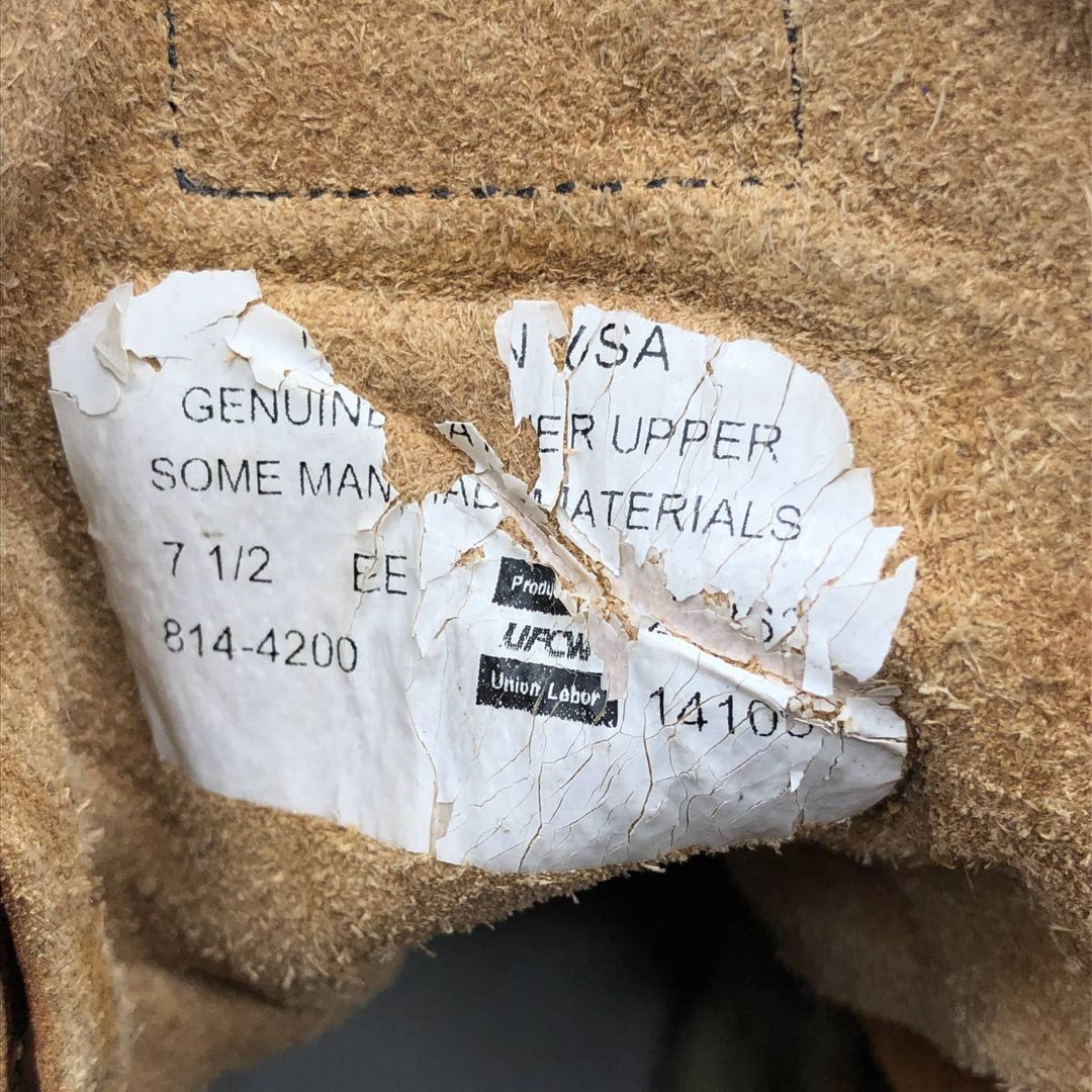 THOROGOOD U-tip work boots, made in the USA, size 7 1/2EE Men's 25.5cm unclear brown type Vintage Second Hand