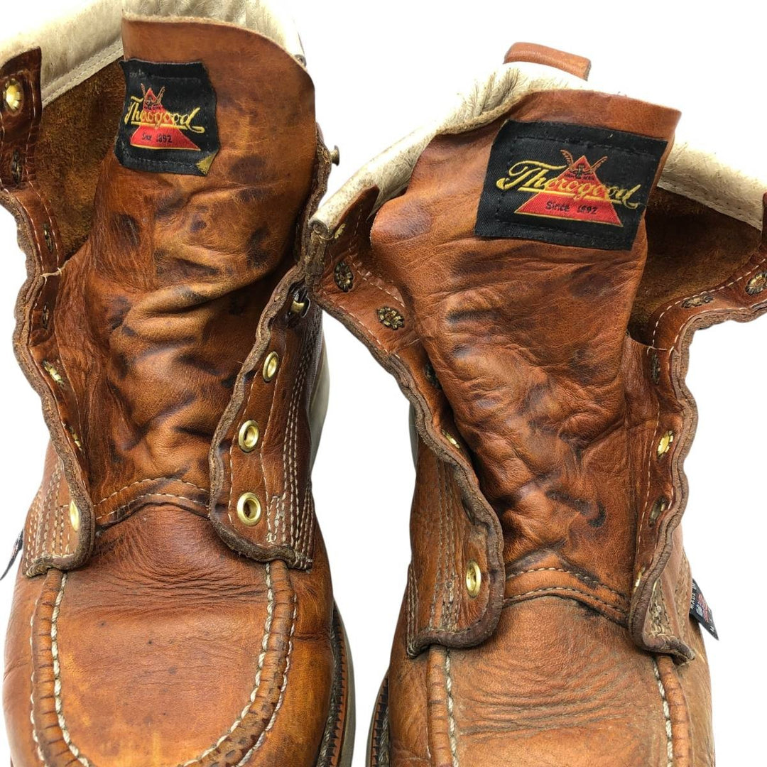 THOROGOOD U-tip work boots, made in the USA, size 7 1/2EE Men's 25.5cm unclear brown type Vintage Second Hand