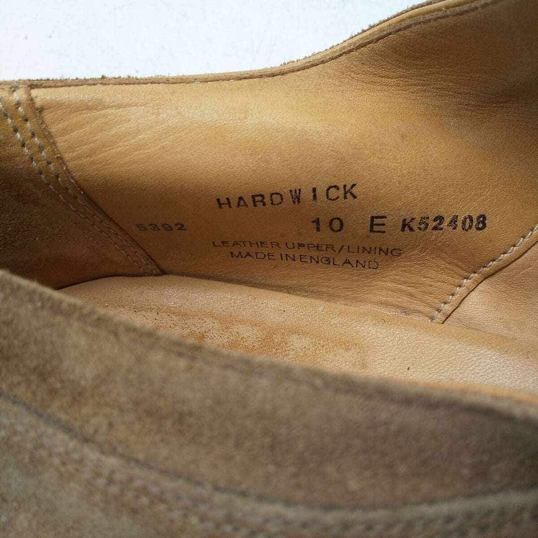Crockett and Jones Hard Wick U-tip shoes, made in England, size 10E Men's 28.5cm /saa010306