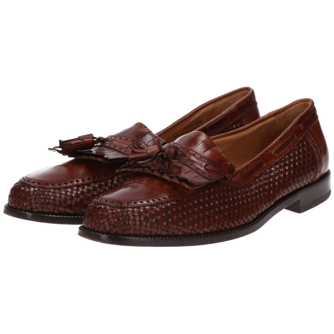 Bally Braided Quilted Tassel Loafers Made in Italy 44 Men's 27.0cm /saa011304