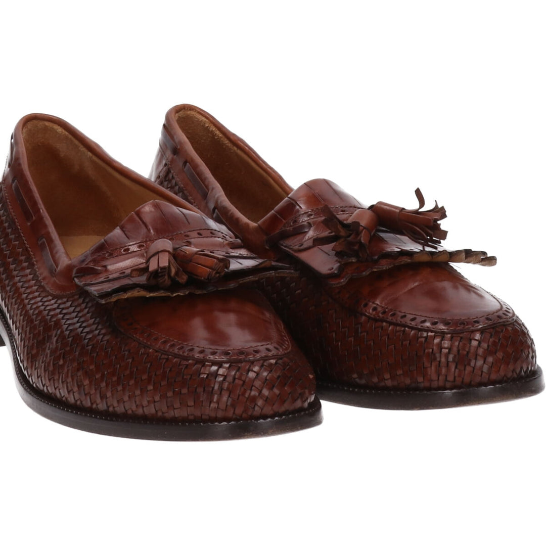 Bally Braided Quilted Tassel Loafers Made in Italy 44 Men's 27.0cm /saa011304