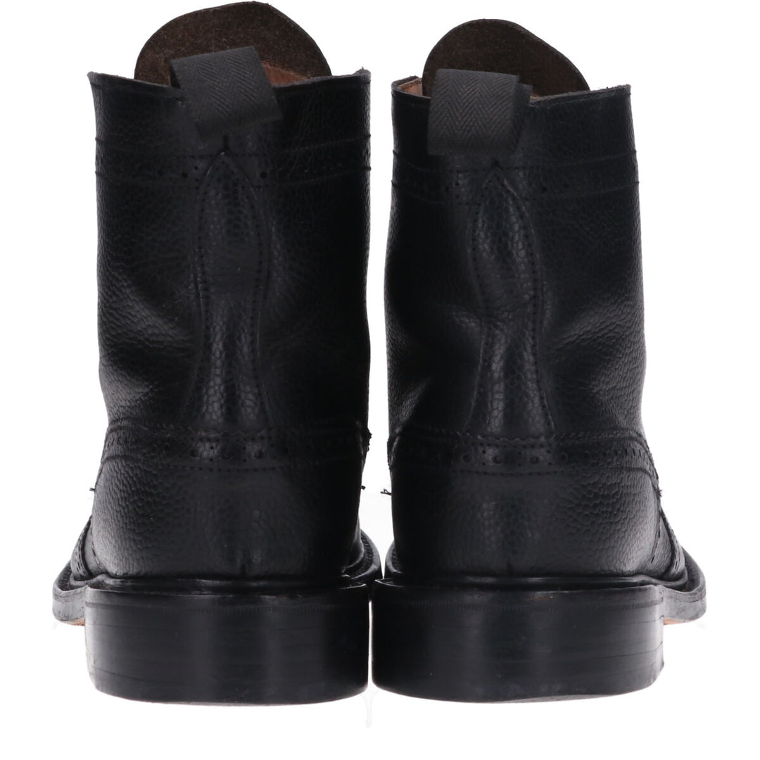 Tricker's Wingtip Leather Boots Made in England 6 1/2 Men's 25.0cm genuine leather black type Vintage Second Hand