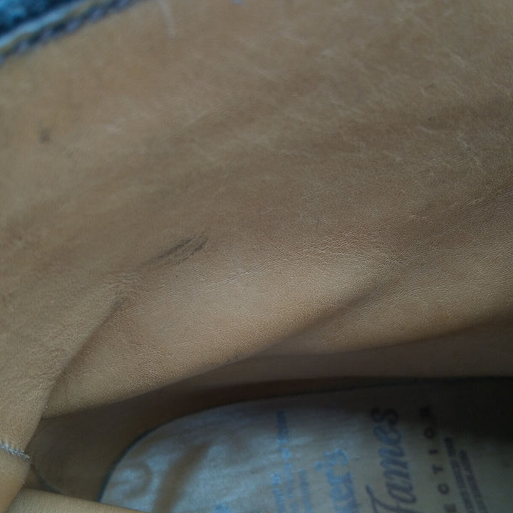 Tricker's Wingtip Leather Boots Made in England 6 1/2 Men's 25.0cm genuine leather black type Vintage Second Hand