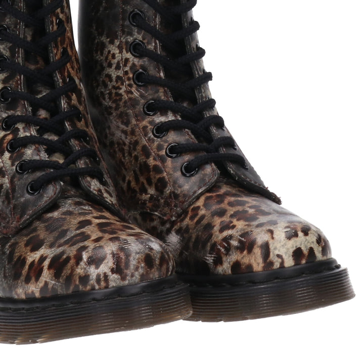 Dr. Martens Leopard Pattern 10 Hole Boots UK3 Women's 22.0cm /saa011349