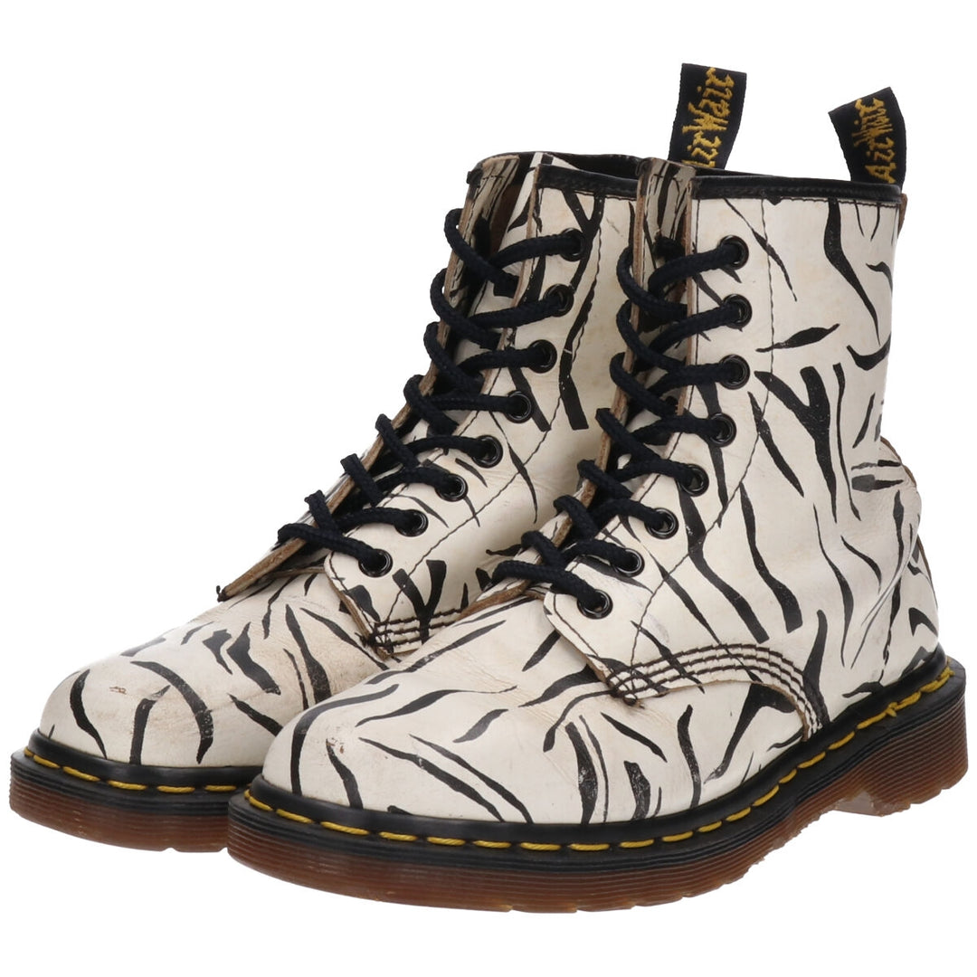 Dr. Martens Zebra Pattern 8-hole boots, made in the UK, UK5 Women's 24.5cm /saa011350