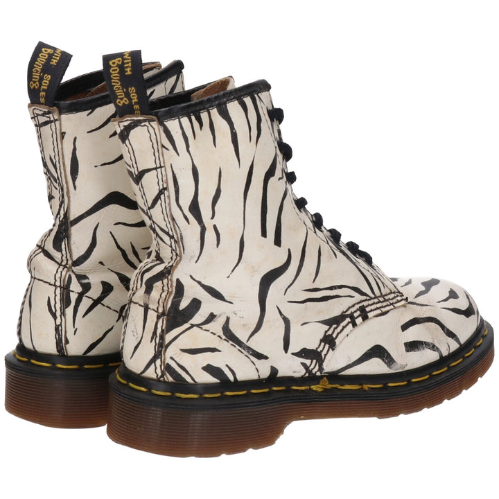 Dr. Martens Zebra Pattern 8-hole boots, made in the UK, UK5 Women's 24.5cm /saa011350