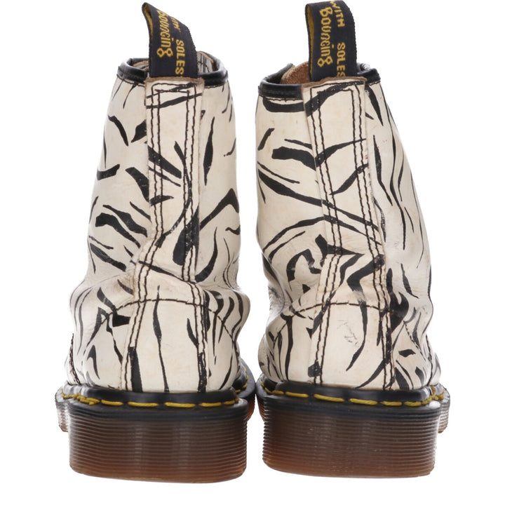 Dr. Martens Zebra Pattern 8-hole boots, made in the UK, UK5 Women's 24.5cm /saa011350