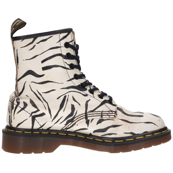 Dr. Martens Zebra Pattern 8-hole boots, made in the UK, UK5 Women's 24.5cm /saa011350