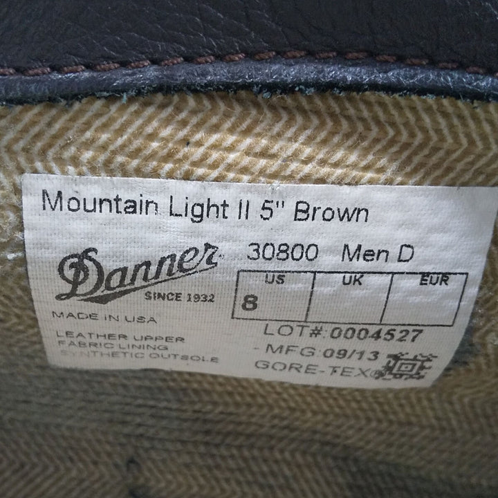 Danner 30800 Mountain Light GORE-TEX Work Boots Made in USA 8 Men's 26.0cm /saa011375