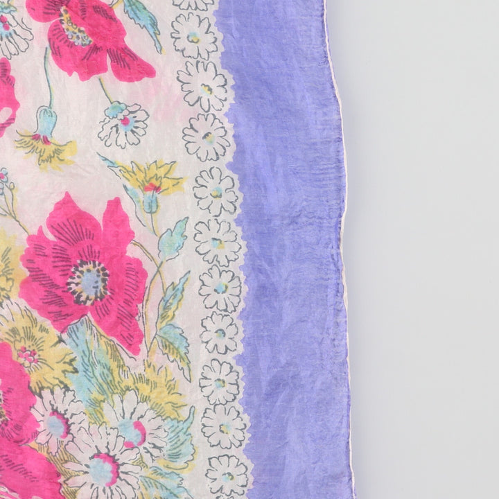 Vintage 50'S floral large scarf /saa011405