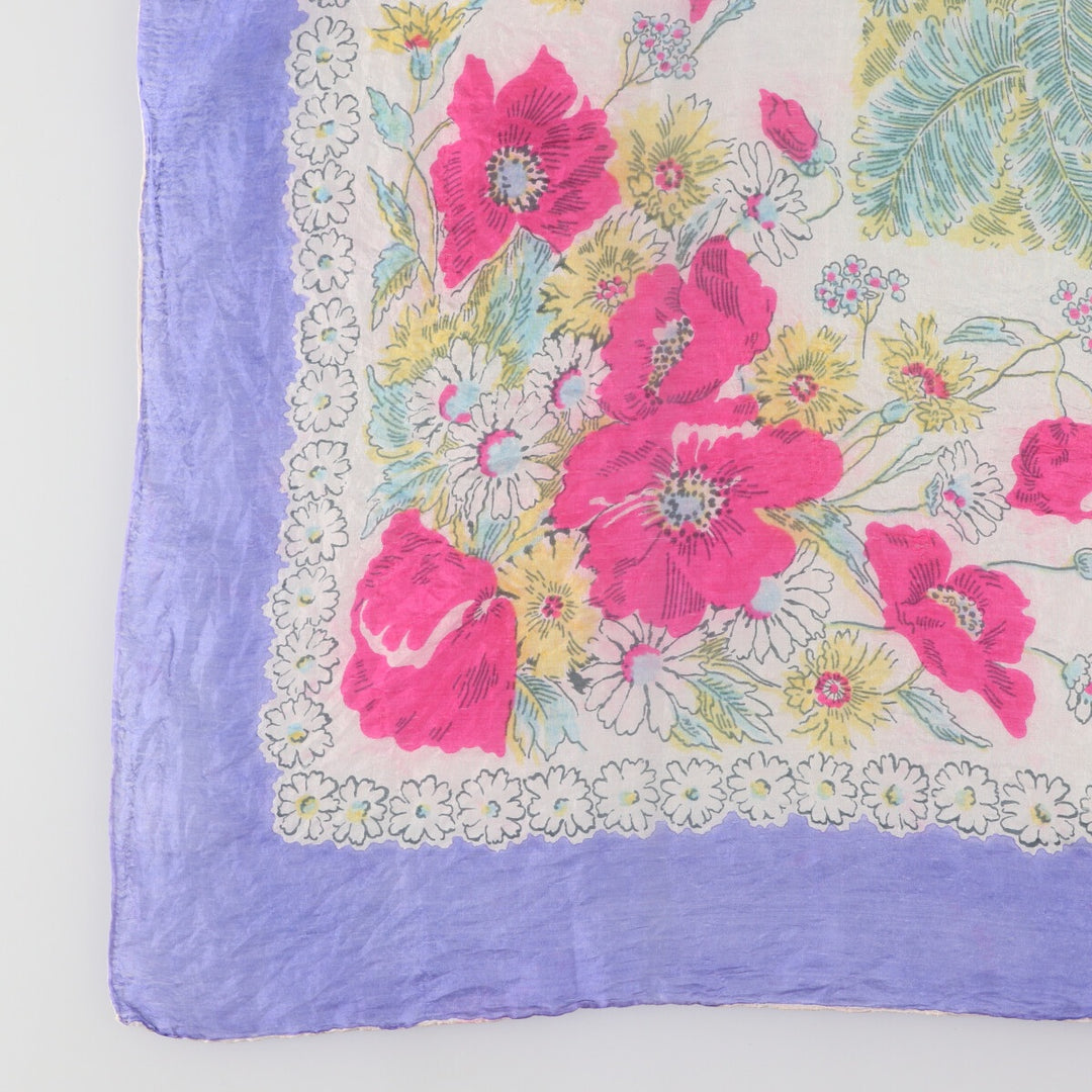 Vintage 50'S floral large scarf /saa011405