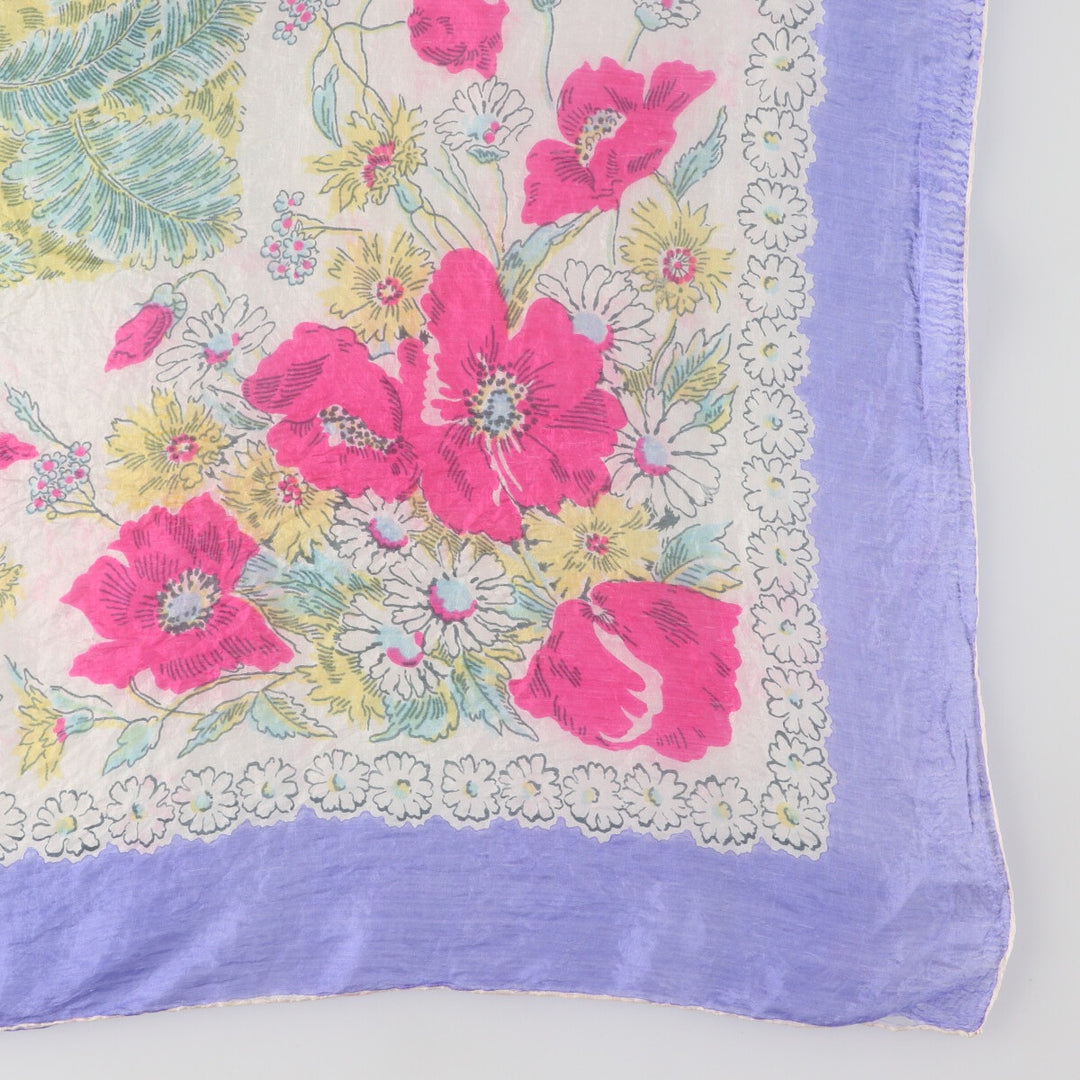 Vintage 50'S floral large scarf /saa011405