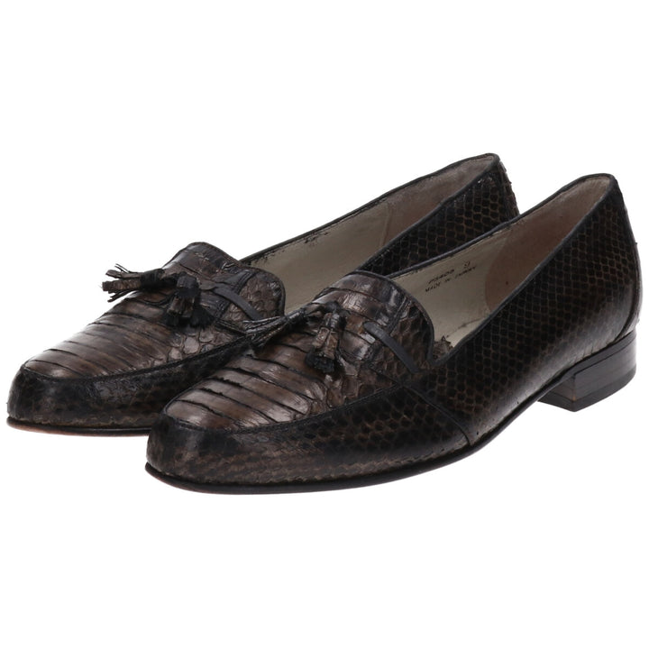 Pierre Cardin Snake Pattern Python Pattern Tassel Loafers 9 Men's 28.0cm /saa011470