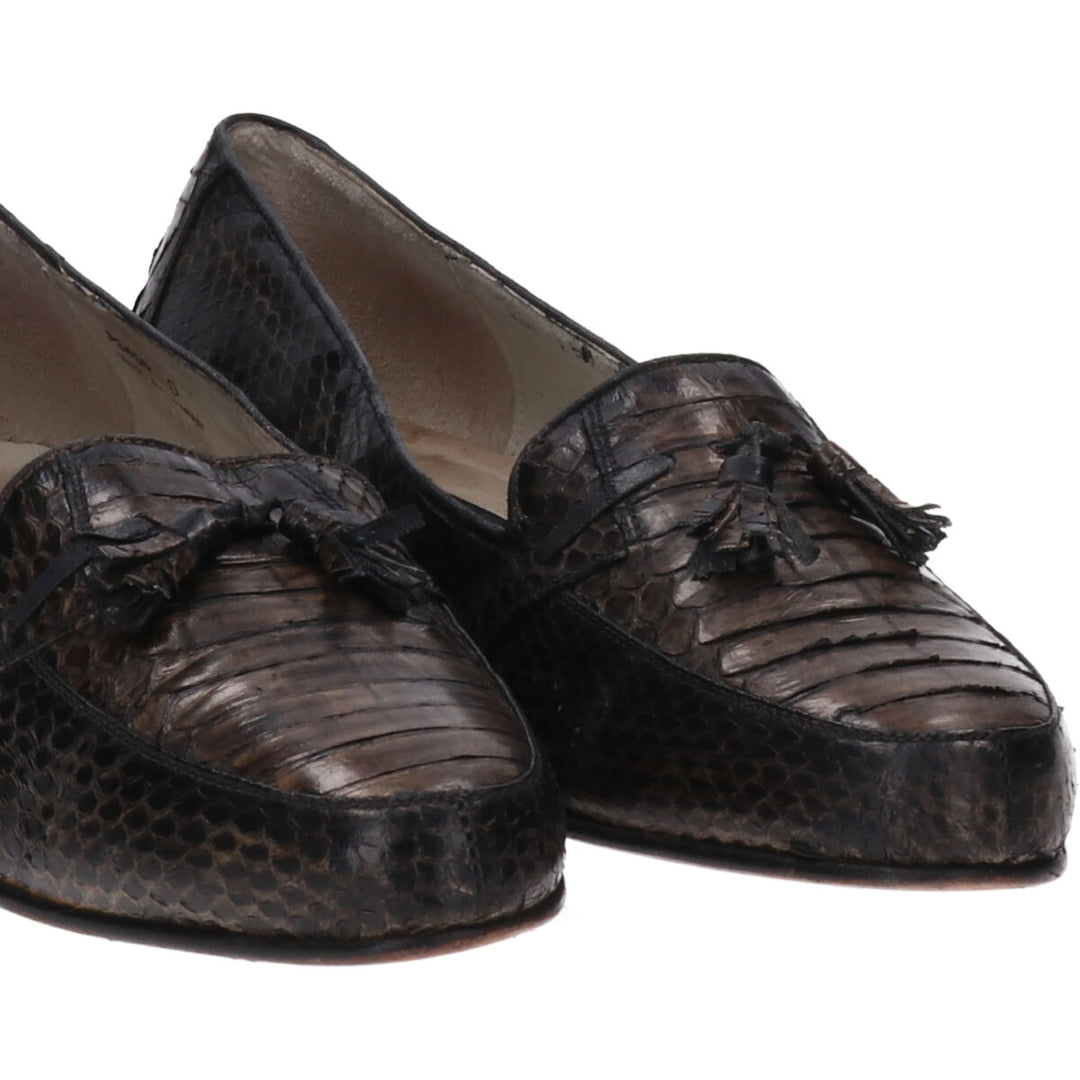 Pierre Cardin Snake Pattern Python Pattern Tassel Loafers 9 Men's 28.0cm /saa011470