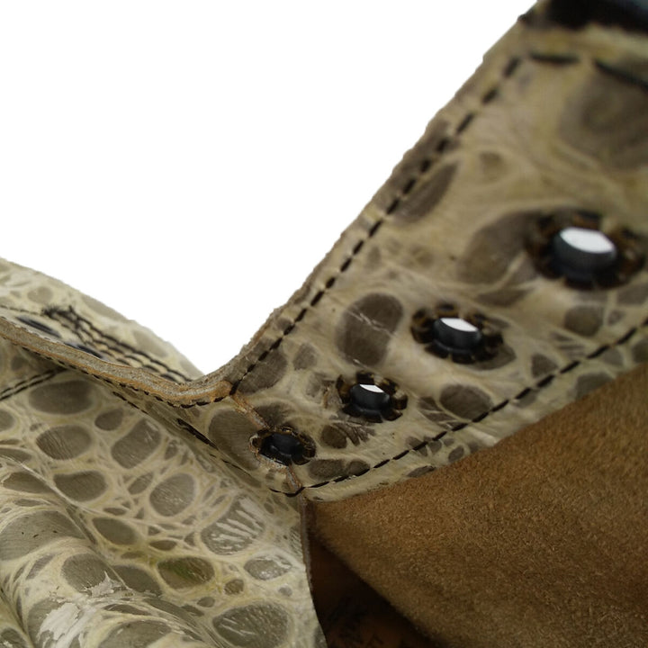 Dr. Martens Crocodile Pattern 8-hole boots Made in the UK 4 Women's 23.0cm genuine leather white type Vintage Second Hand