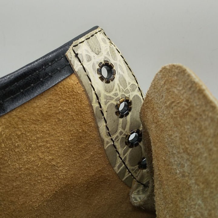 Dr. Martens Crocodile Pattern 8-hole boots Made in the UK 4 Women's 23.0cm genuine leather white type Vintage Second Hand