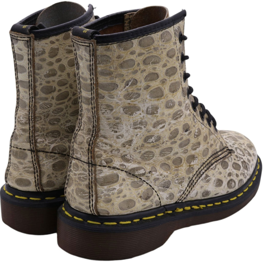 Dr. Martens Drumettes Crocodile Pattern 8-hole boots Made in the UK Women's 23.5cm /saa011608