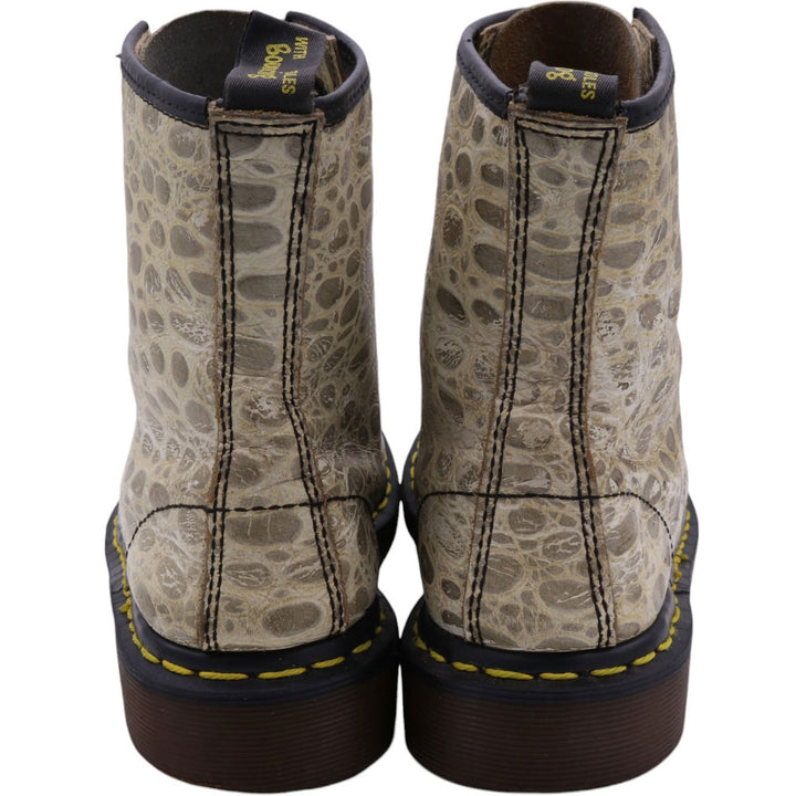 Dr. Martens Drumettes Crocodile Pattern 8-hole boots Made in the UK Women's 23.5cm /saa011608