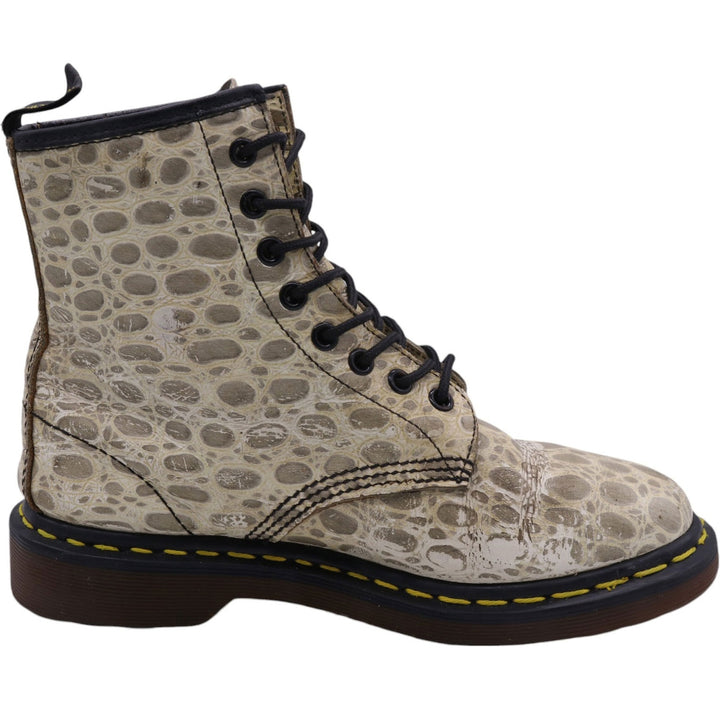 Dr. Martens Drumettes Crocodile Pattern 8-hole boots Made in the UK Women's 23.5cm /saa011608