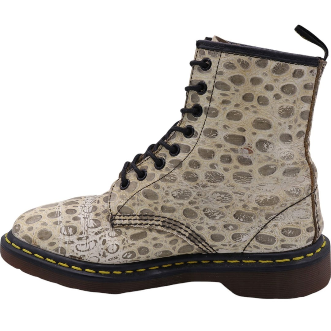 Dr. Martens Drumettes Crocodile Pattern 8-hole boots Made in the UK Women's 23.5cm /saa011608