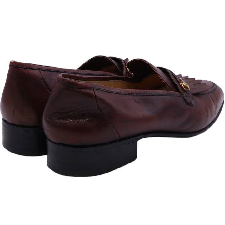 60s-70s GUCCI Old Gucci Quilted Tan Bit Loafers Made in Italy 44S Men's 10.8" equivalent Vintage /saa011613 Men's 27.5cm /saa011613