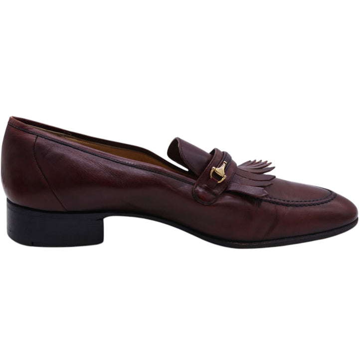 60s-70s GUCCI Old Gucci Quilted Tan Bit Loafers Made in Italy 44S Men's 10.8" equivalent Vintage /saa011613 Men's 27.5cm /saa011613
