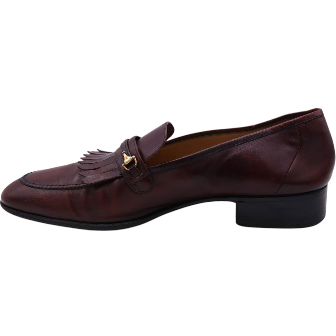 60s-70s GUCCI Old Gucci Quilted Tan Bit Loafers Made in Italy 44S Men's 10.8" equivalent Vintage /saa011613 Men's 27.5cm /saa011613