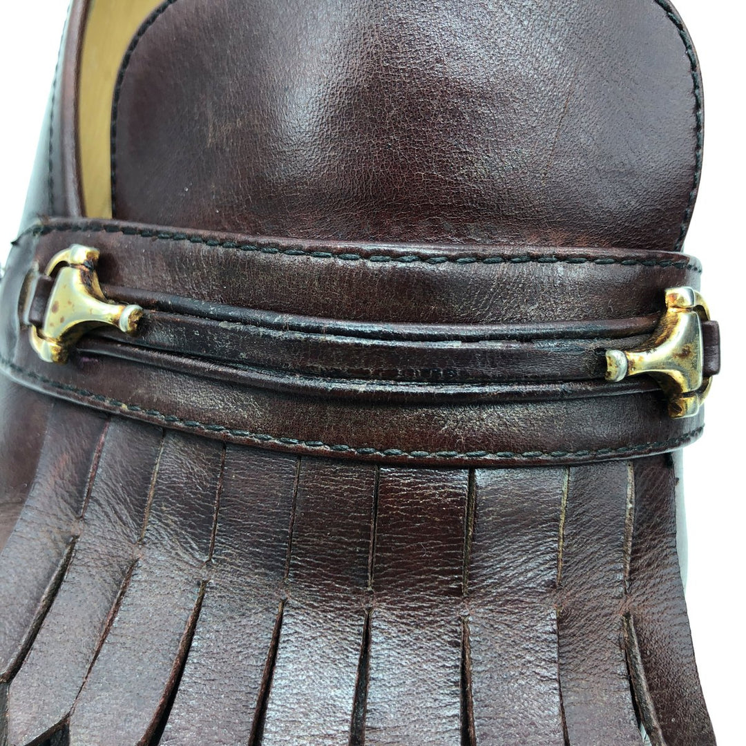 60s-70s GUCCI Old Gucci Quilted Tan Bit Loafers Made in Italy 44S Men's 10.8" equivalent Vintage /saa011613 Men's 27.5cm /saa011613