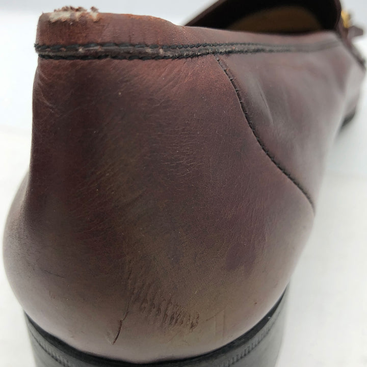 60s-70s GUCCI Old Gucci Quilted Tan Bit Loafers Made in Italy 44S Men's 10.8" equivalent Vintage /saa011613 Men's 27.5cm /saa011613