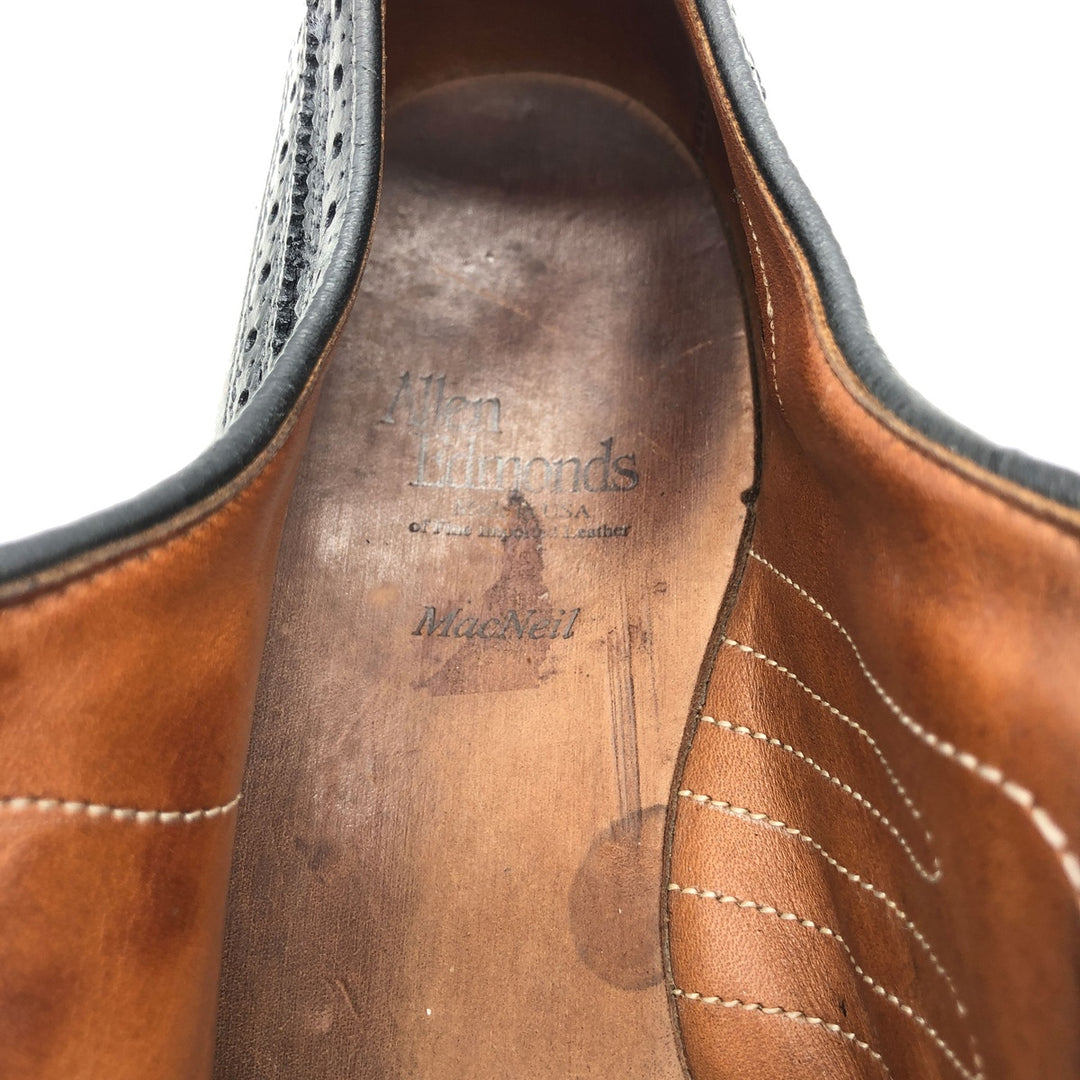 Allen Edmonds Macneil Wingtip Shoes Made in USA 9 1/2D Men's 27.5cm genuine leather black type Vintage Second Hand