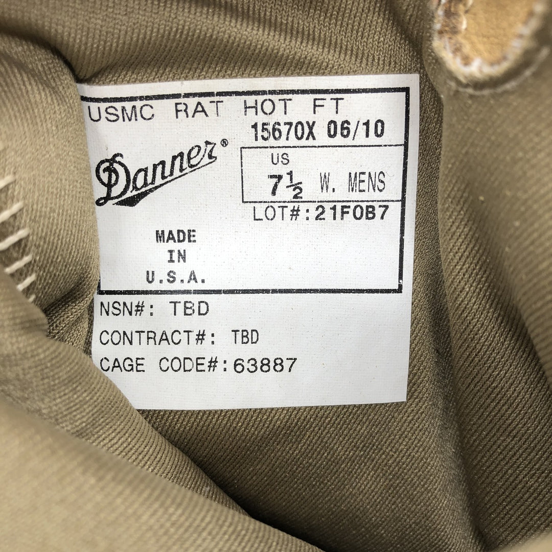 Danner USMC RAT HOT FT 15670X Military Boots Made in USA US71/2 Men's 25.5cm /saa011641