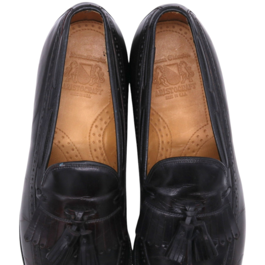 Johnston & Murphy Aristocraft Quilted Wingtip Tassel Loafer Made in USA 9A Men's 27.0cm /saa011718