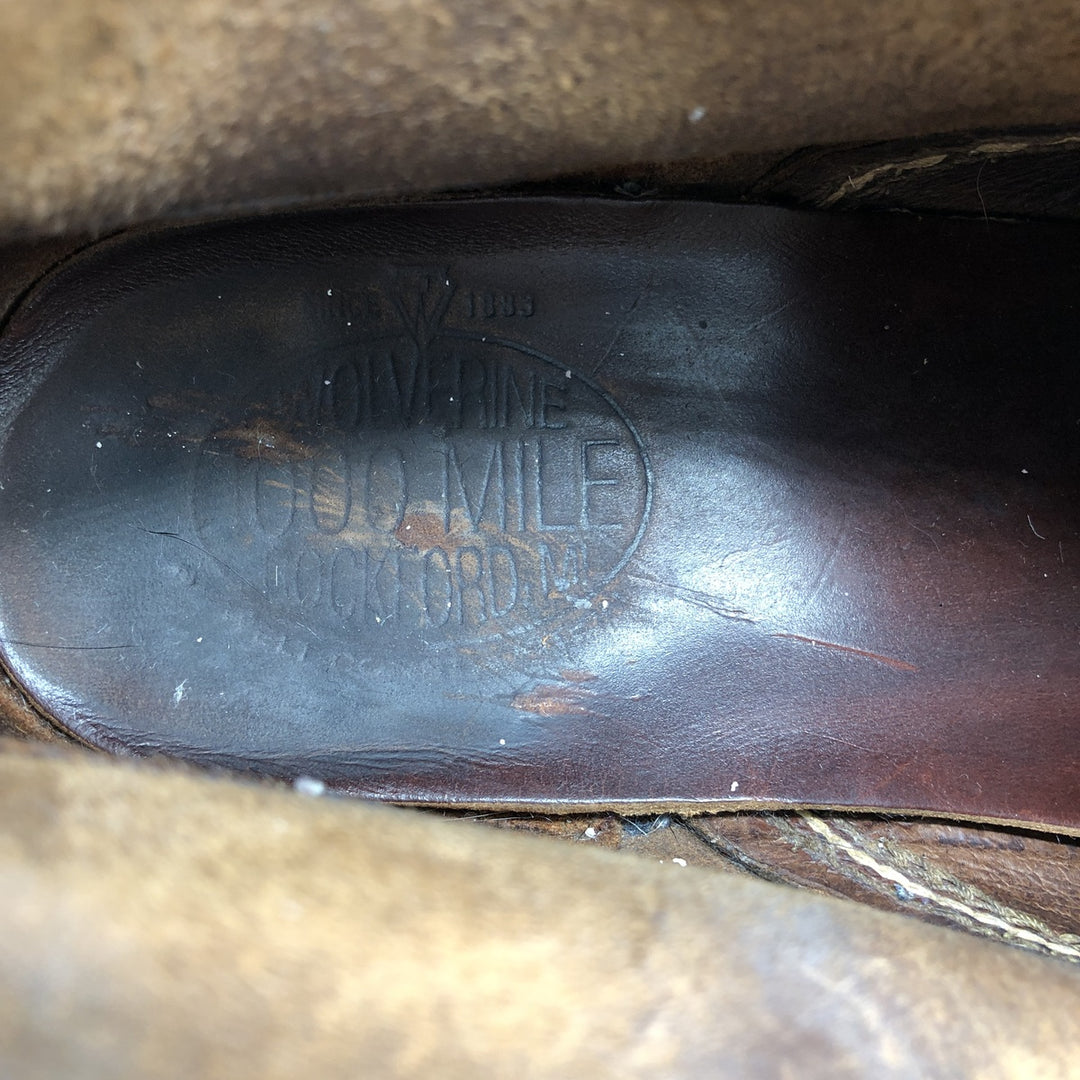 WOLVERINE 1000 MILE Work Boots Made in Italy 9B Men's 27.0cm genuine leather brown type Vintage Second Hand