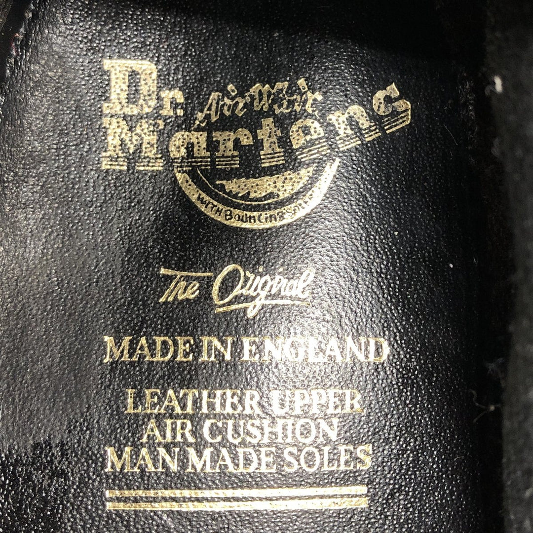 Dr. Martens 3-hole boots with thick soles, made in the UK 9 Men's 27.5cm Genuine Leather Suede navy blue type Vintage Second Hand