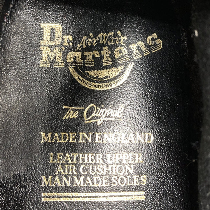 Dr. Martens 3-hole boots with thick soles, made in the UK 9 Men's 27.5cm Genuine Leather Suede navy blue type Vintage Second Hand