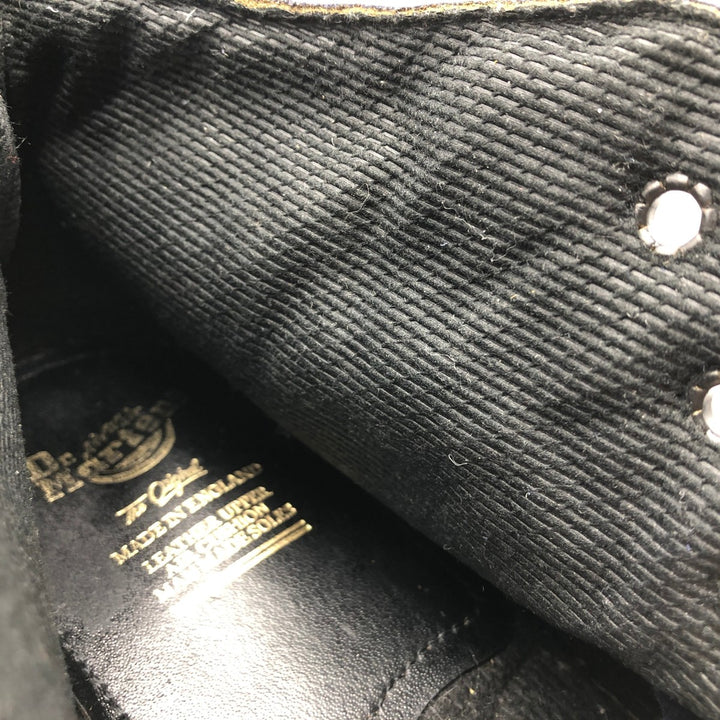 Dr. Martens 3-hole boots with thick soles, made in the UK 9 Men's 27.5cm Genuine Leather Suede navy blue type Vintage Second Hand