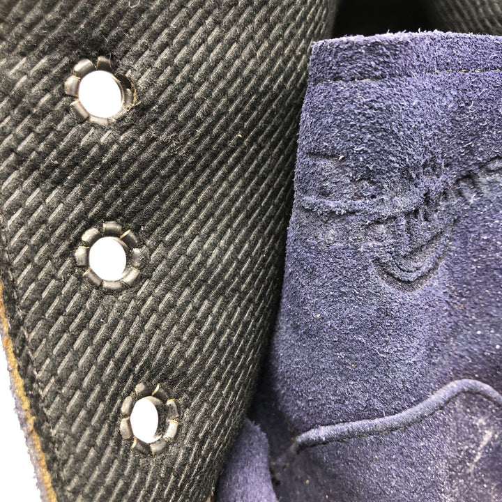 Dr. Martens 3-hole boots with thick soles, made in the UK 9 Men's 27.5cm Genuine Leather Suede navy blue type Vintage Second Hand