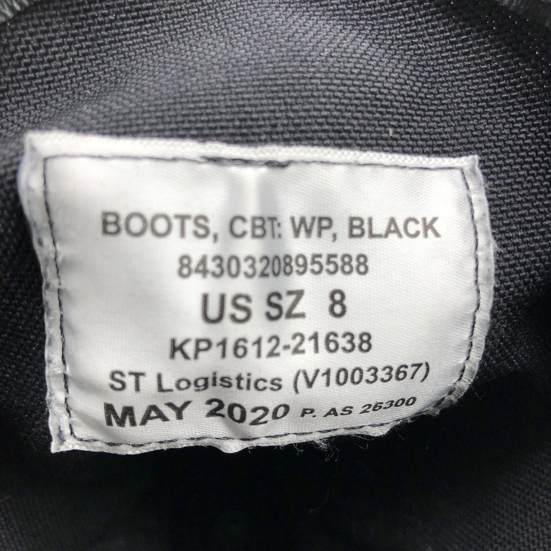 WATERPROOF Waterproof Steel Toe Combat Boots 8 Men's 26.0cm genuine leather black type Vintage Second Hand