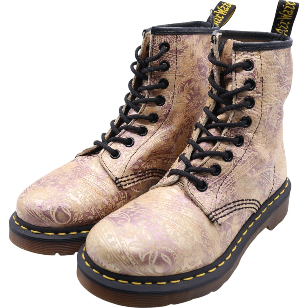 Dr. Martens All-over Pattern 8-hole Boots 4 Women's 23.0cm leather Gold type Vintage Second Hand