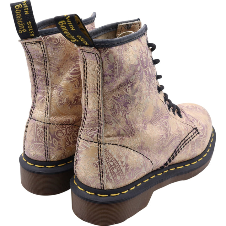 Dr. Martens All-over Pattern 8-hole Boots 4 Women's 23.0cm leather Gold type Vintage Second Hand